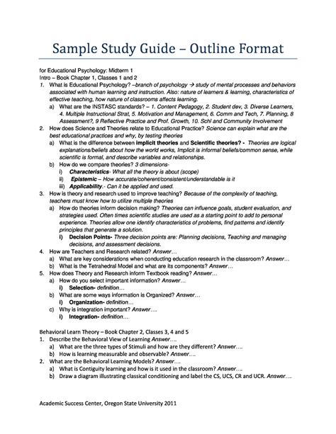 Study Guide (A) .